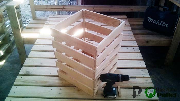 trang trí giường gỗ thông pallet gạo nam tại TH Nha Trang cực đẹp giá rẻ